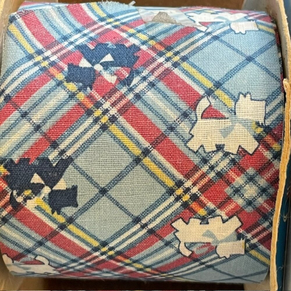Offray Vintage Cottagecore Cloth Ribbon Scottie Dog/Geese/Ducks 3 Rolls - Picture 2 of 11